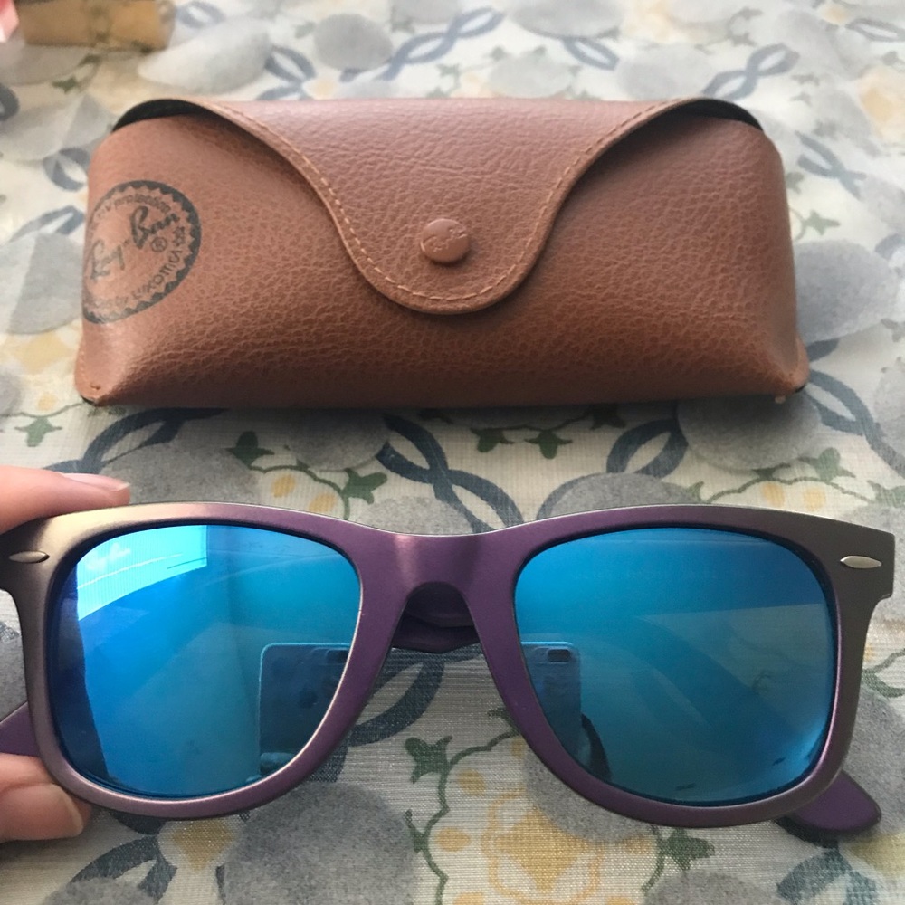 Ray Ban Mirrored Wayfarer Sunglasses
